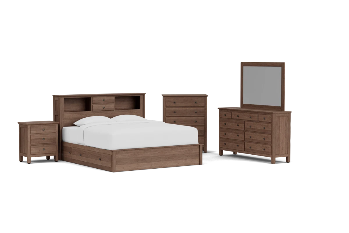 Lewiston Distressed Maple Sandalwood Storage King 5-Piece Set placeholder